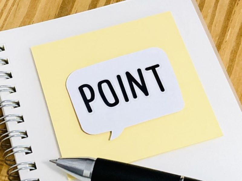 ノート上の「POINT」と書かれた吹き出し